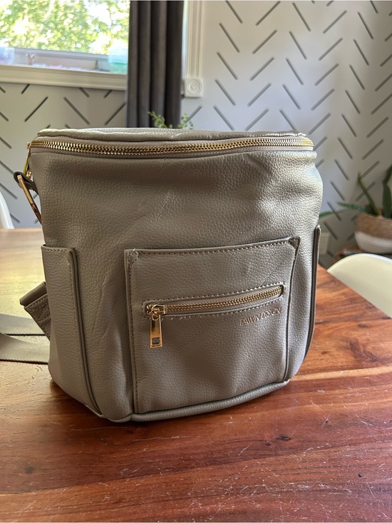 Fawn Design Handbags - gray vegan leather convertible diaper bag by Fawn Design backpack